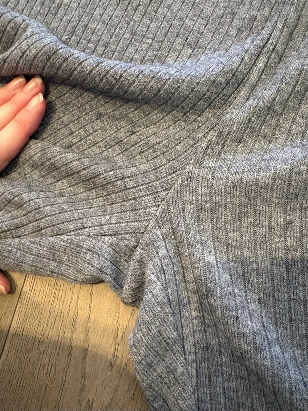 Joe Fresh Heather Gray Wide-Leg Knit Sweater Pants - Picture 4 of 5